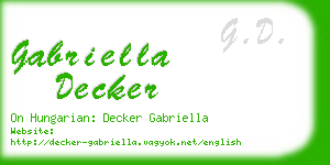 gabriella decker business card